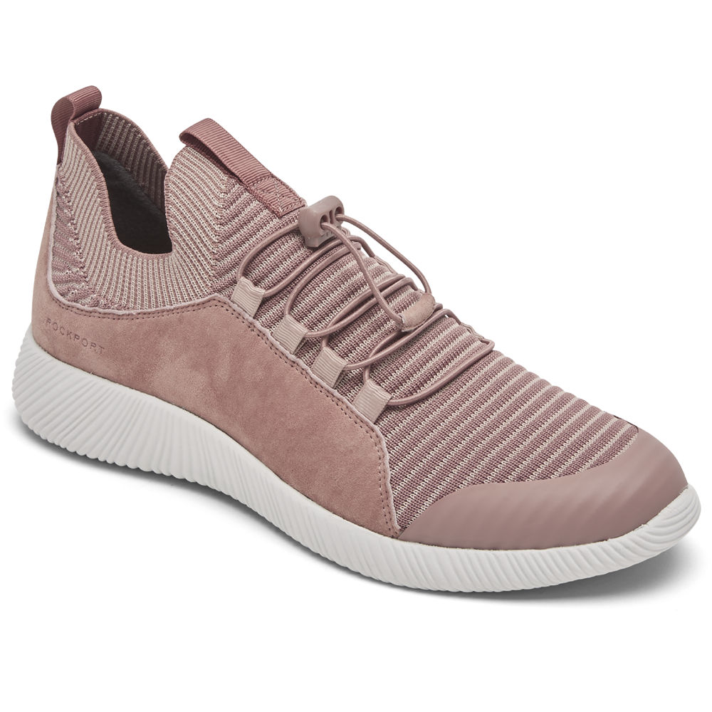 Rockport Singapore Womens Sneakers - City Lites Robyne Knit Bungee Pink - IX3681290